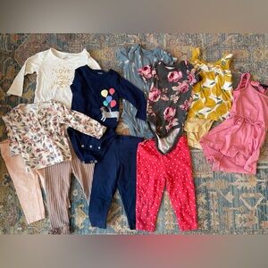 Lot of baby girl clothing 12 month